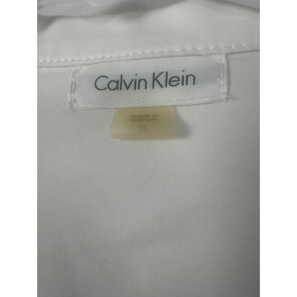 Calvin Klein Ruffle-Hem Jacket - White - Size XL - Picture 7 of 7